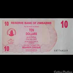 ZIMBABWE - P 39 - 10 DOLLARS - 2006