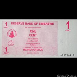 ZIMBABWE - P 33 - 1 CENT - 2006