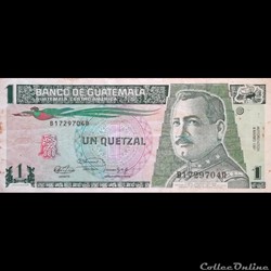 GUATEMALA - P 073 B - 1 QUETZAL - 1991