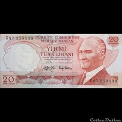 TURQUIE - P 187 A - 20 LIRA - 1974