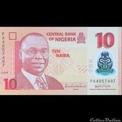 NIGERIA - P 39 A2 - 10 NAIRA - 2009
