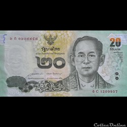 THAÏLANDE - P 118 B - 20 BATH - 2013