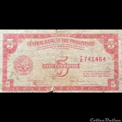 PHILIPPINES - P 126 - 5 CENTAVOS - 1949