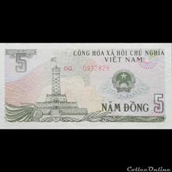 VIÊT NAM - P 92 - 5 DONG - 1985