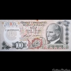 TURQUIE - P 189 B - 100 LIRA - 1972