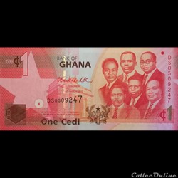 GHANA - P 37 B - 1 CEDI - 2010