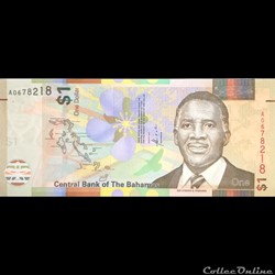 BAHAMAS - P 077 - 1 DOLLAR - 2017
