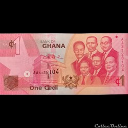 GHANA - P 37 A - 1 CEDI - 2007