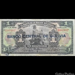 BOLIVIE - P 112 (1) - 1 BOLIVIANO - 1929