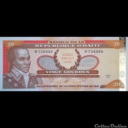 HAITI - P 271A - 20 GOURDES - 2001