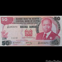 KENYA - P 22 D - 50 SHILLINGS - 1987