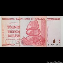 ZIMBABWE - P 89 - 20.000.000.000.000 DOLLARS - 2008