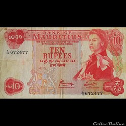 MAURICE (ILE) - P 31 C - 10 RUPEES - 1967