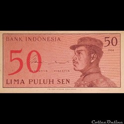 INDONESIE - P 94 - 50 SEN - 1964