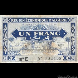 ALGERIE - P 98 - 1 FRANCS - 1944