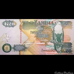ZAMBIE - P 36 A - 20 KWACHA - 1992