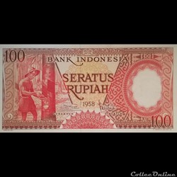 INDONESIE - P 59 - 100 RUPIAH - 1958