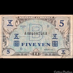 JAPON - P 69 - 5 YEN - 1945