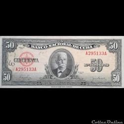 CUBA - P 081 A - 5O PESOS - 1950