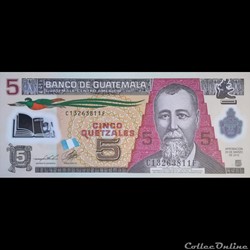 GUATEMALA - P 122 C - 5 QUETZALES - 2013