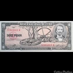 CUBA - P 088 C - 10 PESOS - 1960