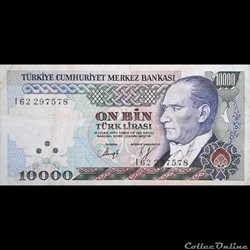 TURQUIE - P 200 - 10.000 LIRA - 1989
