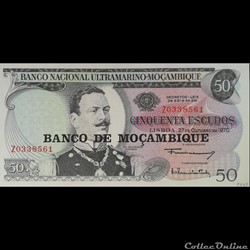 MOZAMBIQUE - P 116 - 50 ESCUDOS - 1970 (1976)