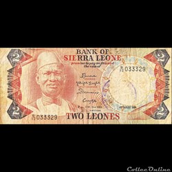 SIERRA LEONE - P 06 G - 2 LEONES - 1984