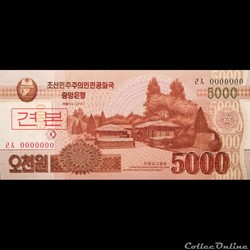 COREE DU NORD - P 76 S - 5000 WON - 2013