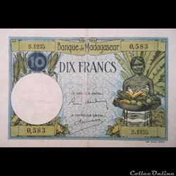 MADAGASCAR - P 36 - 10 FRANCS - 1937