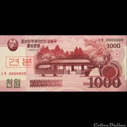 COREE DU NORD - P 64 S - 1000 WON - 2009