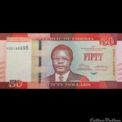 LIBERIA - P 34 B - 50 DOLLARS - 2017