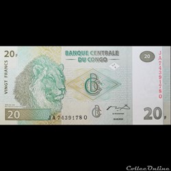 CONGO - P 094 - 20 FRANCS - 2003
