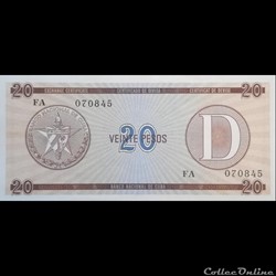 CUBA - P FX 36 - 20 PESOS - ND