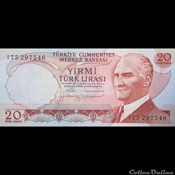 TURQUIE - P 187 B - 20 LIRA - 1974