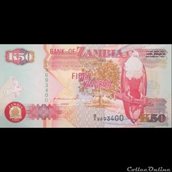 ZAMBIE - P 37 A - 50 KWACHA - 1992