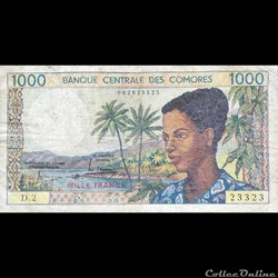 COMORES - P 11 A - 1.000 FRANCS - 1984