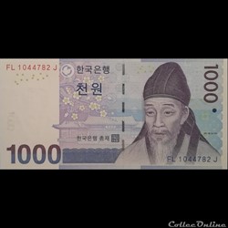 COREE DU SUD - P 54 - 1000 WON - 2007