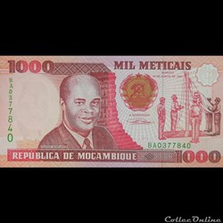 MOZAMBIQUE - P 135 - 1000 METICAIS - 1991