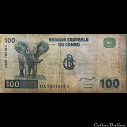 CONGO - P 092 - 100 FRANCS - 2000