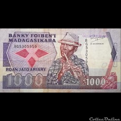 MADAGASCAR - P 72 A - 1000 FRANCS - 1988/93