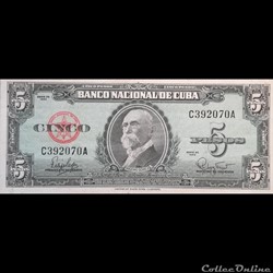 CUBA - P 092 - 5 PESOS - 1960