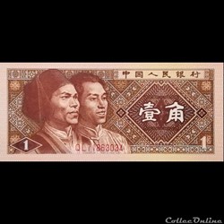 CHINE - P 881 - 1 JIAO - 1980
