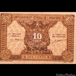 INDOCHINE - P 89 A - 10 CENTS - 1942