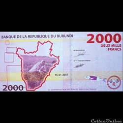 BURUNDI - P 52 - 2000 FRANCS 2015