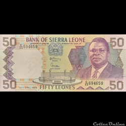 SIERRA LEONE - P 17 B - 50 LEONES - 1989