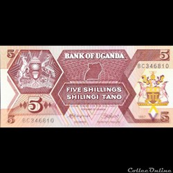 OUGANDA - P 27 - 5 SHILLINGS - 1987