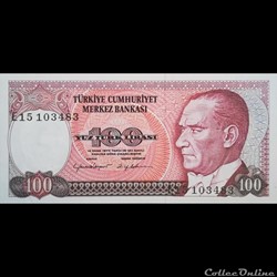 TURQUIE - P 194 A - 100 LIRA - 1984