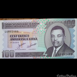 BURUNDI - P 44 A - 100 FRANCS 2010