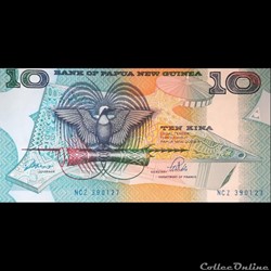 PAPOUASIE NOUVELLE GUINEE - P 09 B - 10 KINA - 1988